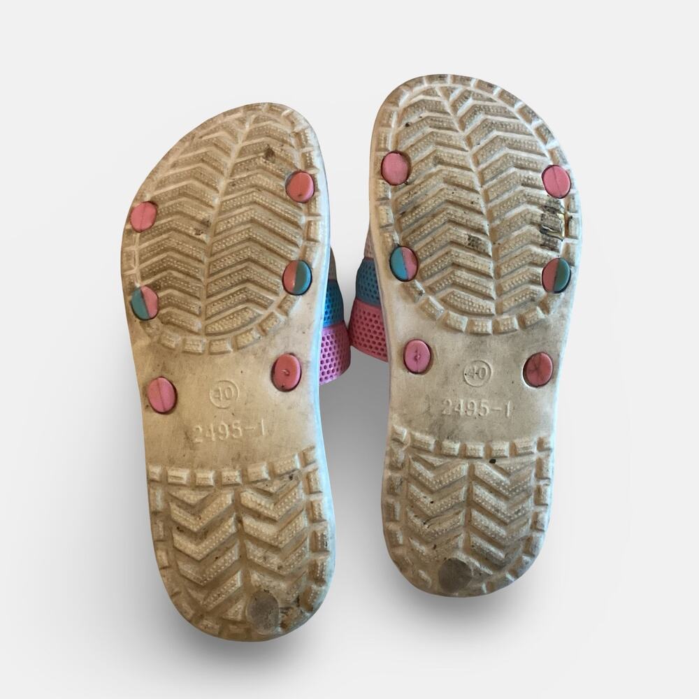 Colorful Stripes Sport Slides - Picture 6 of 7